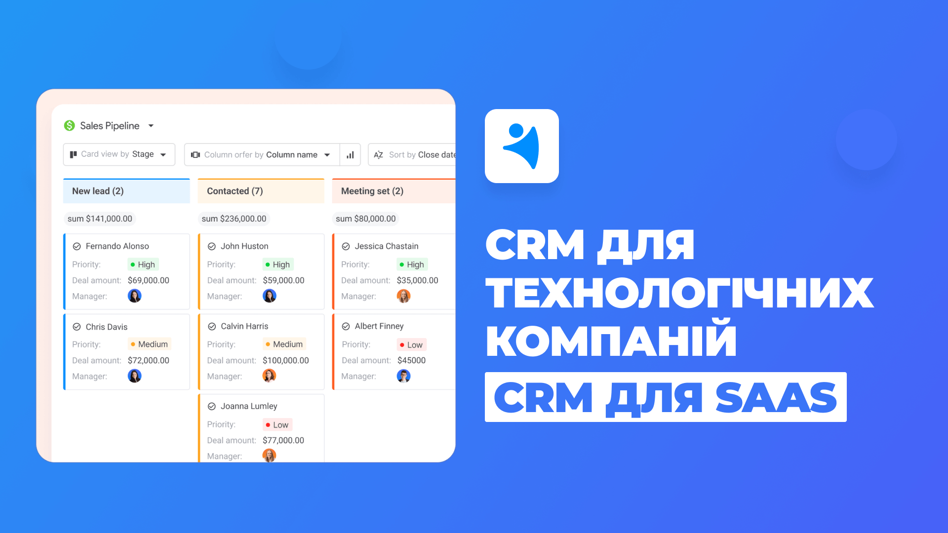 CRM для технологічних компаній (CRM для SaaS)