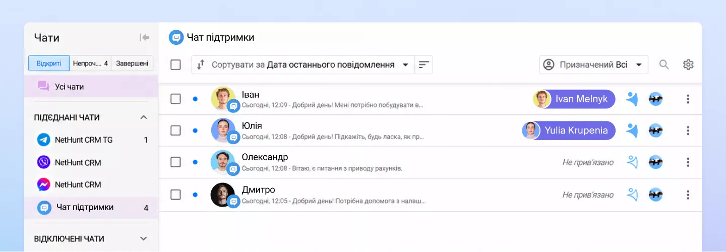Інтеграція з HelpCrunch