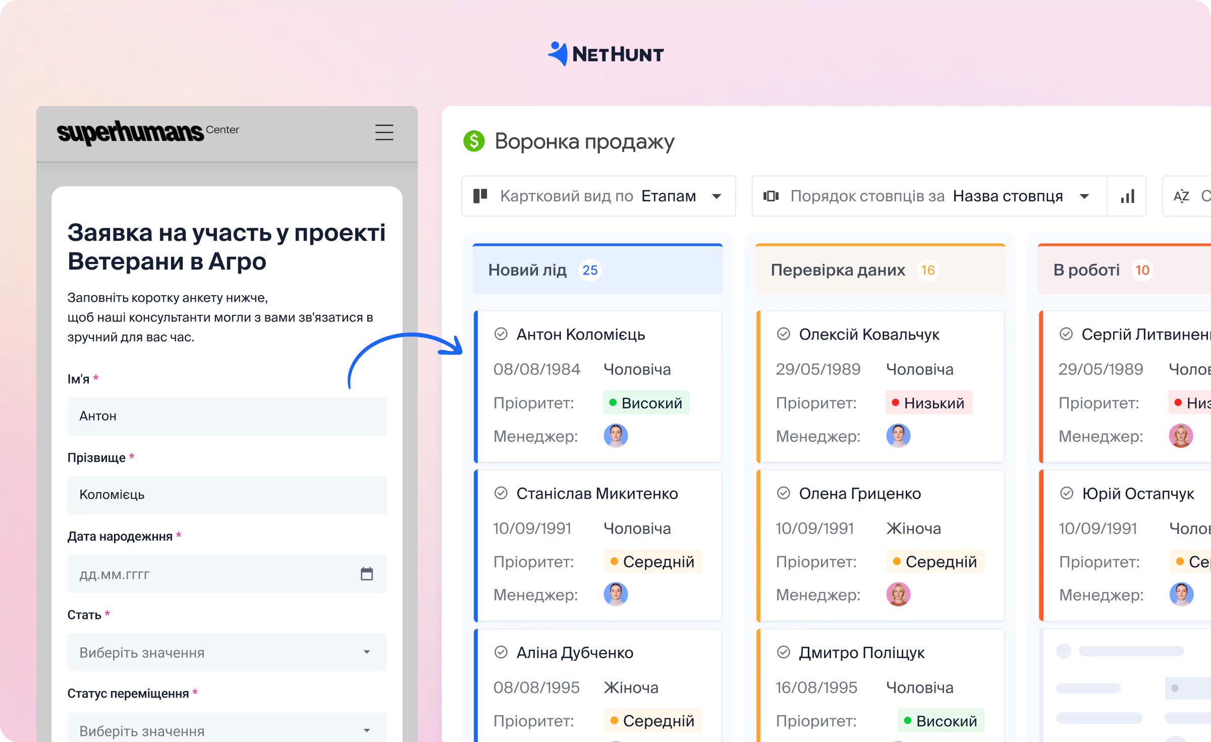 Збір звернень із сайту для НГО