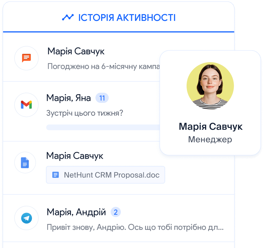 Спілкуйтеся з клієнтами у&nbsp;CRM